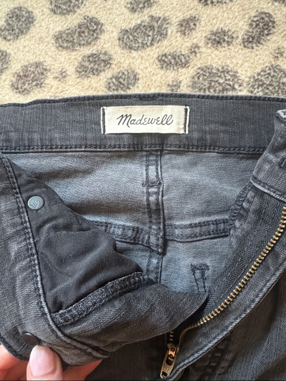 Madewell Washed Charcoal Stovepipe Jeans